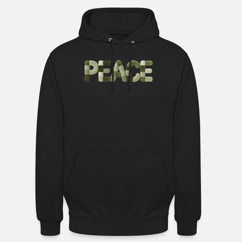 Modern Patchwork Peace Style Sticker - Unisex Hoodie - Schwarz