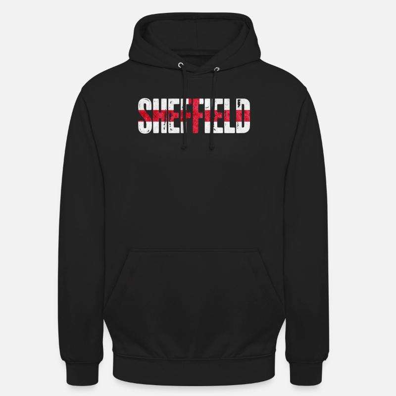 Sheffield, Angleterre - Sweat-shirt à capuche unisexe - noir