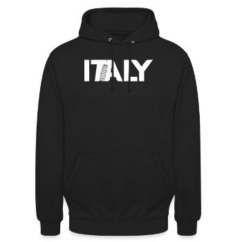 Italy Leaning Tower of Pisa Italians Italy - Unisex Hoodie - black - Front - Alina (178cm) & Michal (187cm)
