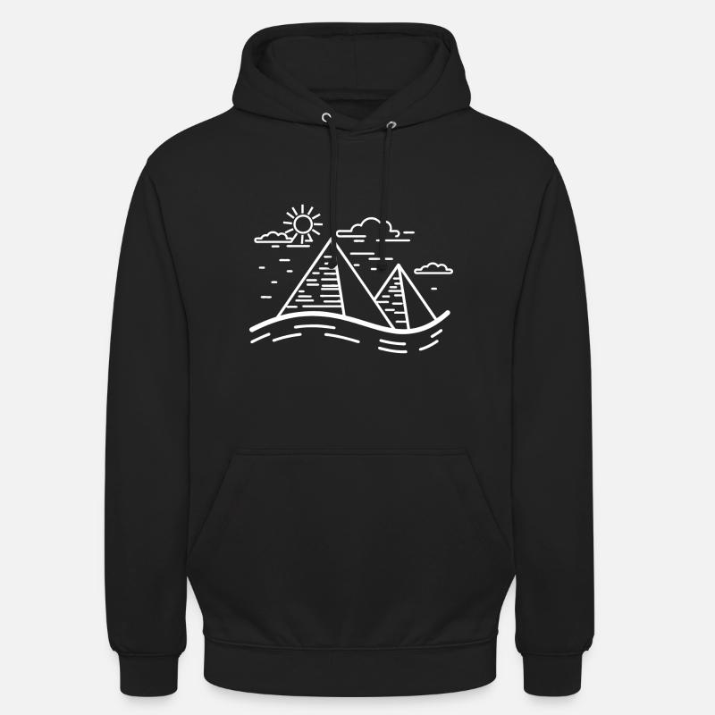 Pyramides - Sweat-shirt à capuche unisexe - noir