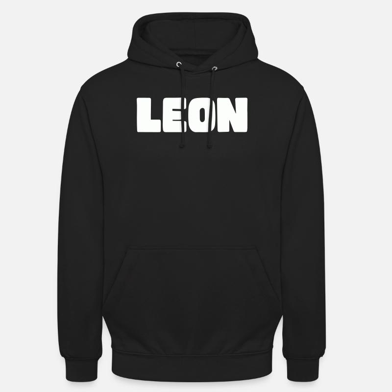 Nom Léon - Sweat-shirt à capuche unisexe - noir