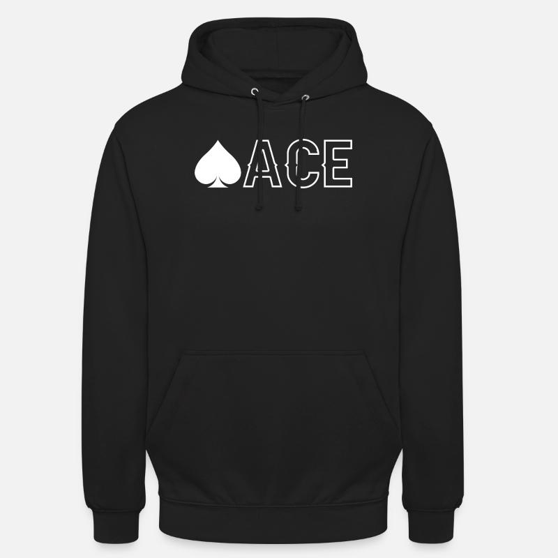 Jeu de cartes de pique - Sweat-shirt à capuche unisexe - noir