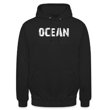 Ocean - Unisex Hoodie - black - Front - Alina (178cm) & Michal (187cm)