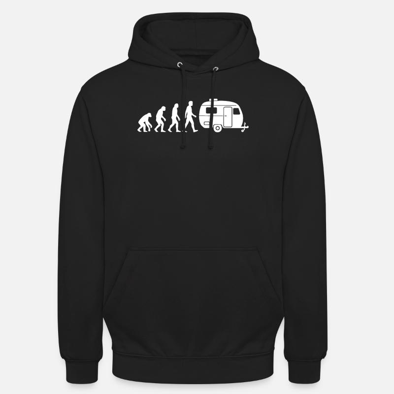 Caravane Evolution Camper Camping - Sweat-shirt à capuche unisexe - noir
