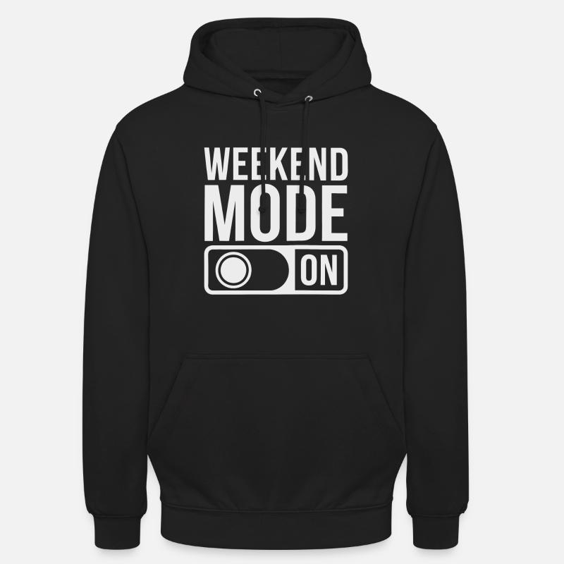 Mode week-end activé - Sweat-shirt à capuche unisexe - noir
