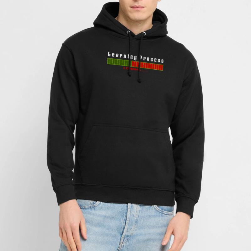Learning Process Loading black shirt Unisex Hoodie