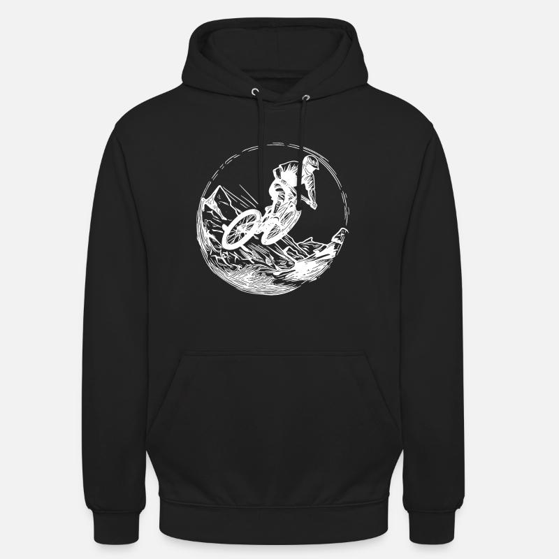 Saut VTT avec vélo - Sweat-shirt à capuche unisexe - noir