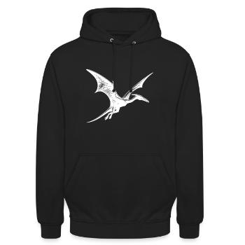 Ptérosaure Dino Ptéranodon Dinosaure volant - Sweat-shirt à capuche unisexe - noir - Devant - Alina (178cm) & Michal (187cm)