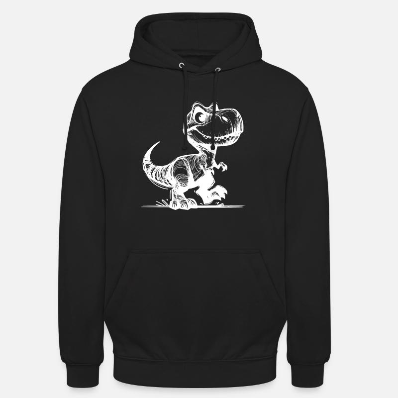 Petit T-Rex mignon Dino - Sweat-shirt à capuche unisexe - noir