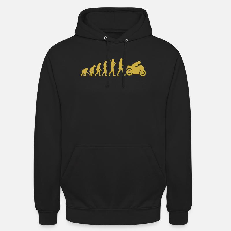 Évolution moto - Sweat-shirt à capuche unisexe - noir