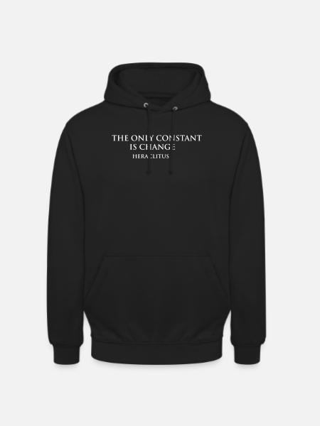 Heraclitus Quote Artistic Typography - Unisex Hoodie - black