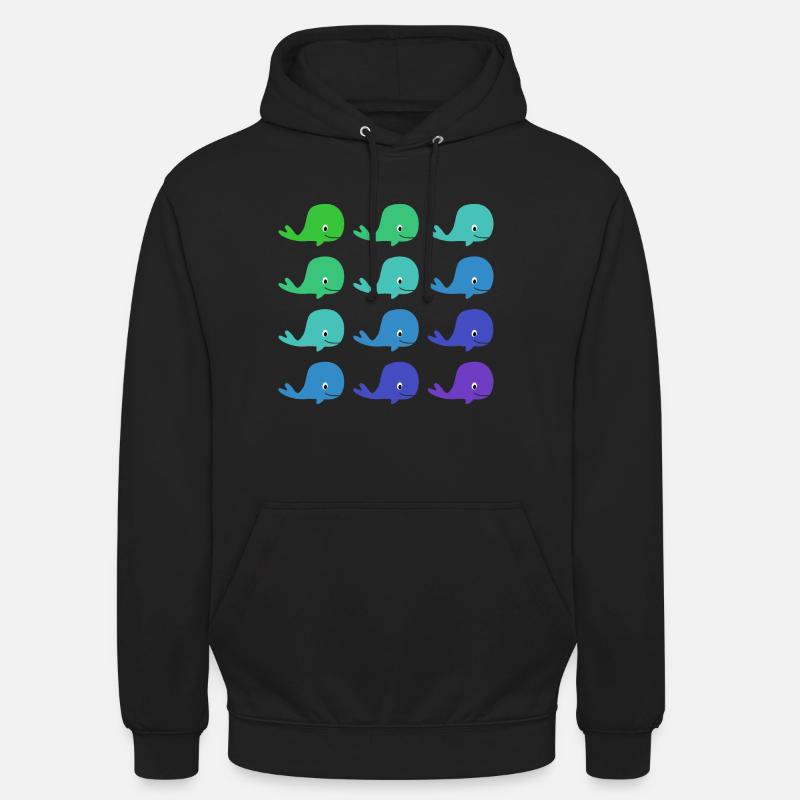 Wale Muster - Unisex Hoodie - Schwarz