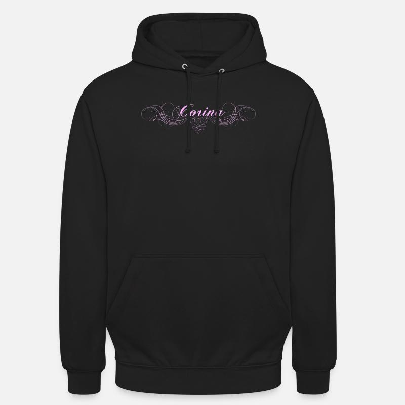 Corina - Sweat-shirt à capuche unisexe - noir