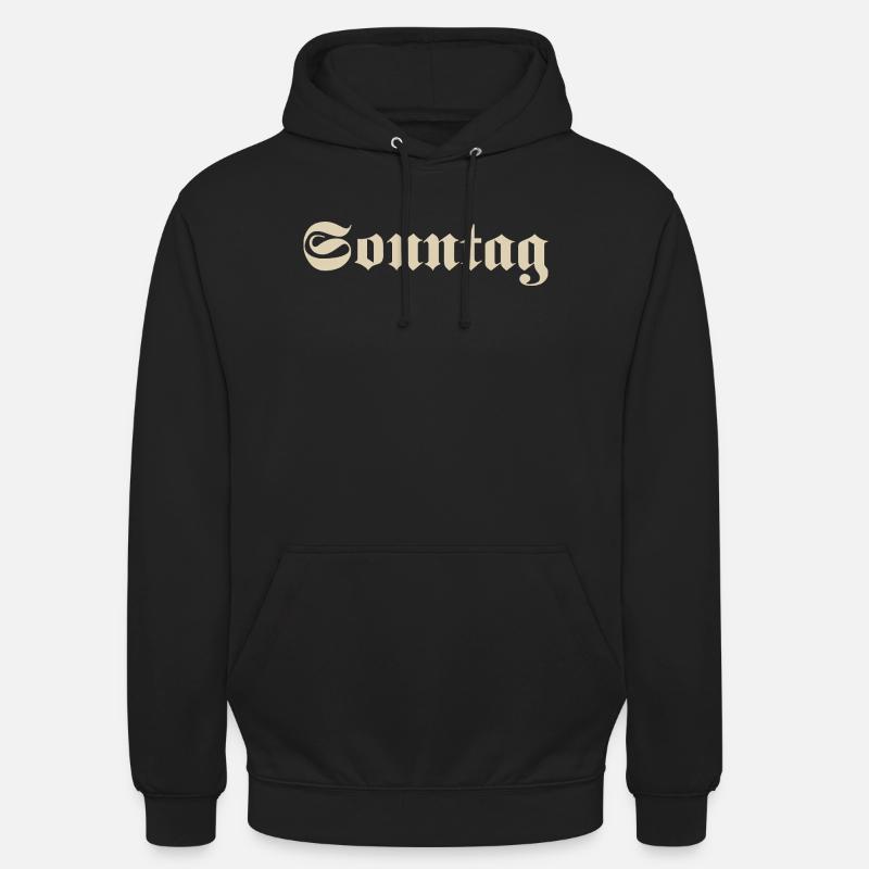 Dimanche - Sweat-shirt à capuche unisexe - noir
