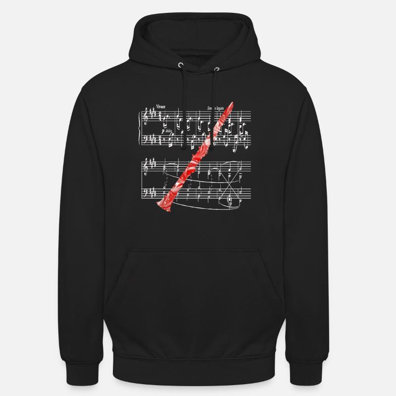 Clarinette e 9 - Sweat-shirt à capuche unisexe - noir
