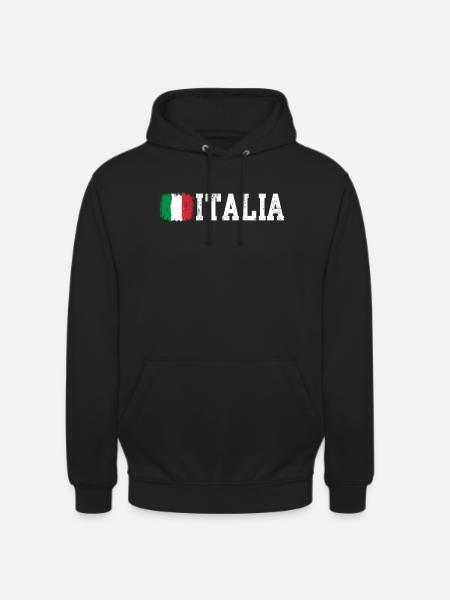 Drapeau de l’Italie - Sweat-shirt à capuche unisexe - noir