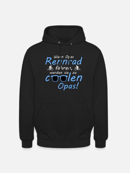 Rennrad Opas - Unisex Hoodie - Schwarz