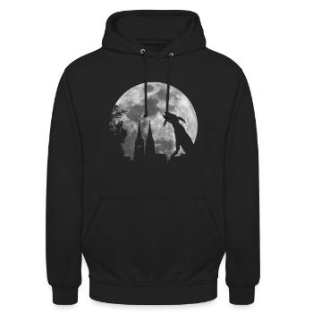 Kölner Bock Geißbock kölsch Fußball Geschenk - Unisex Hoodie - Schwarz - Vorne - Alina (178cm) & Michal (187cm)