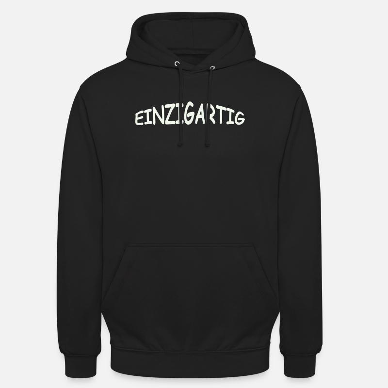 einzigartig- - Unisex Hoodie - Schwarz