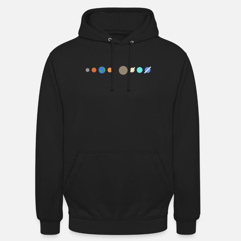 Sonnensystem Planeten - Unisex Hoodie - Schwarz