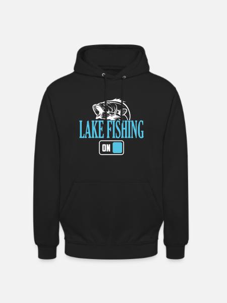 Fisherman Lake Angelmodus Ein - Unisex Hoodie - Schwarz