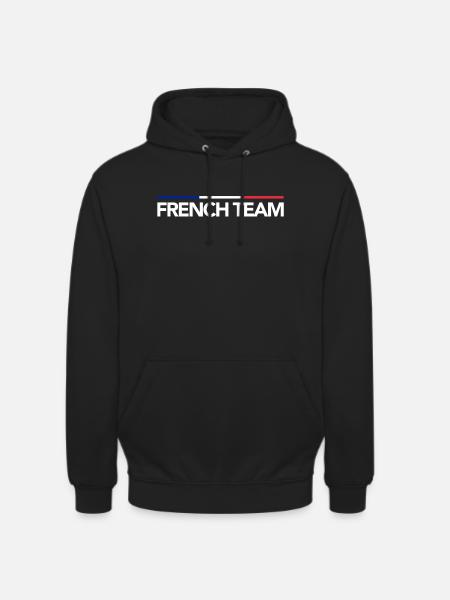 frteam - Sweat-shirt à capuche unisexe - noir