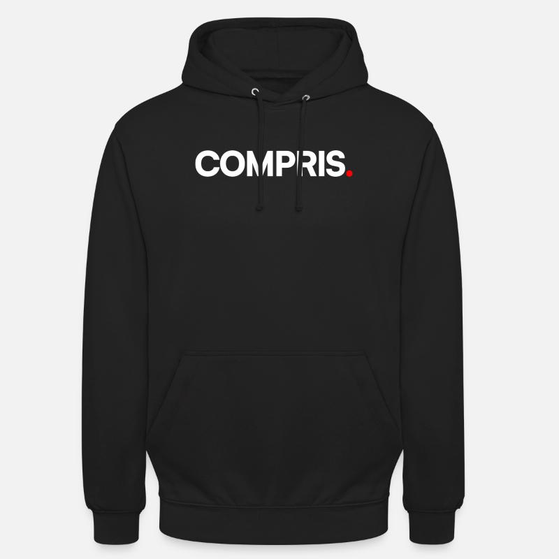Compris - Sweat-shirt à capuche unisexe - noir