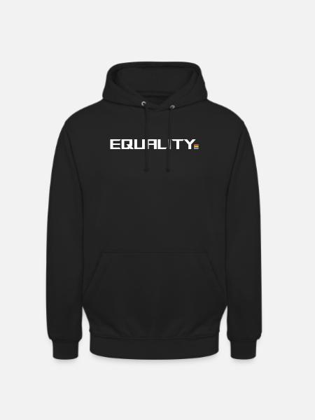 equality point rainbow black shirt - Unisex Hoodie - black