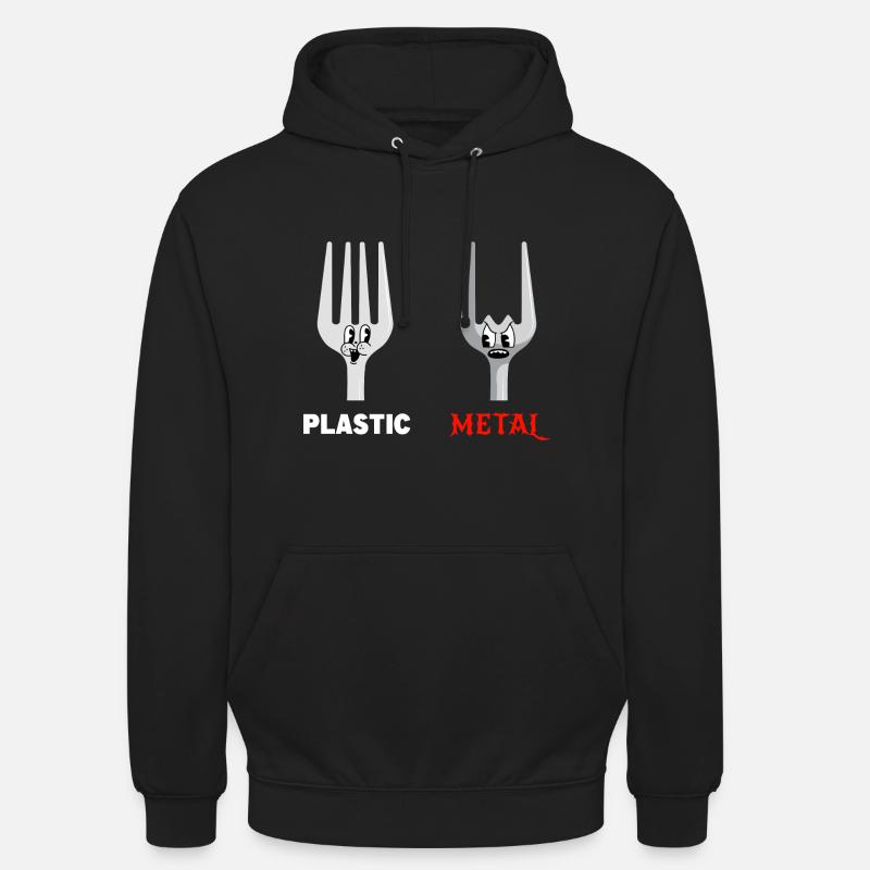 Fourchette Plastic Metal Musique - Sweat-shirt à capuche unisexe - noir