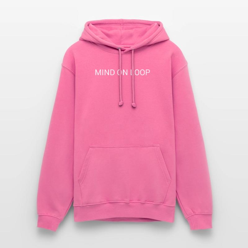 Mind on Loop – Minimal Overthinking Text Design Sweat-shirt à capuche unisexe