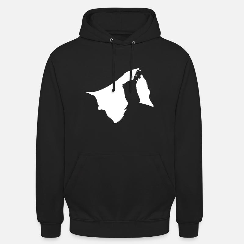 Drapeau de carte de Brunei - Sweat-shirt à capuche unisexe - noir