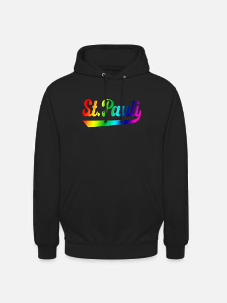 St Pauli Hamburg rainbow - Unisex Hoodie - black