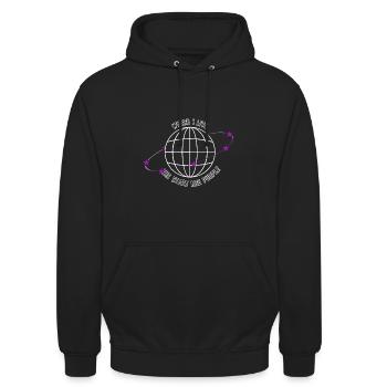 Where I Live The Stars Are Purple - Unisex Hoodie - Schwarz - Vorne - Alina (178cm) & Michal (187cm)