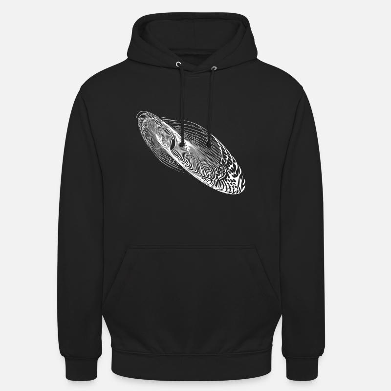 Abstract oscillation shape ellipse - Unisex Hoodie - black