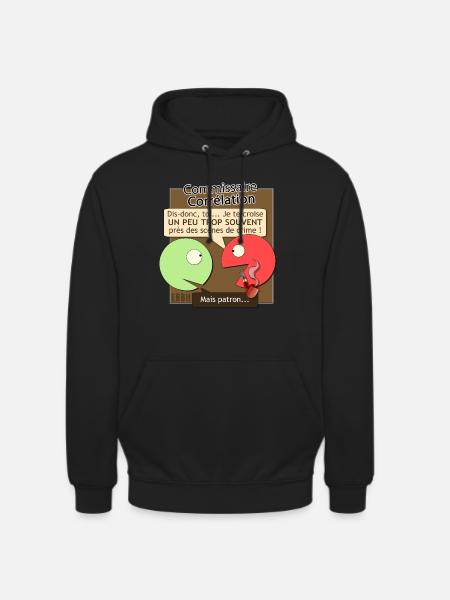 Commissaire Corrélation - Sweat-shirt à capuche unisexe - noir