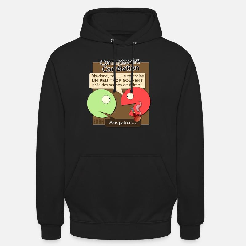 Commissaire Corrélation - Sweat-shirt à capuche unisexe - noir