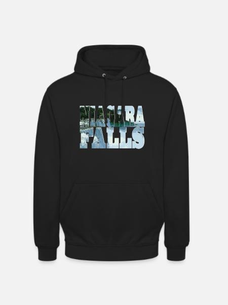 Niagara Falls Typografie - Unisex Hoodie - Schwarz