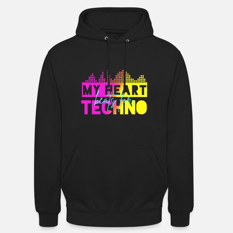 Techno-Beats - Unisex Hoodie - Schwarz