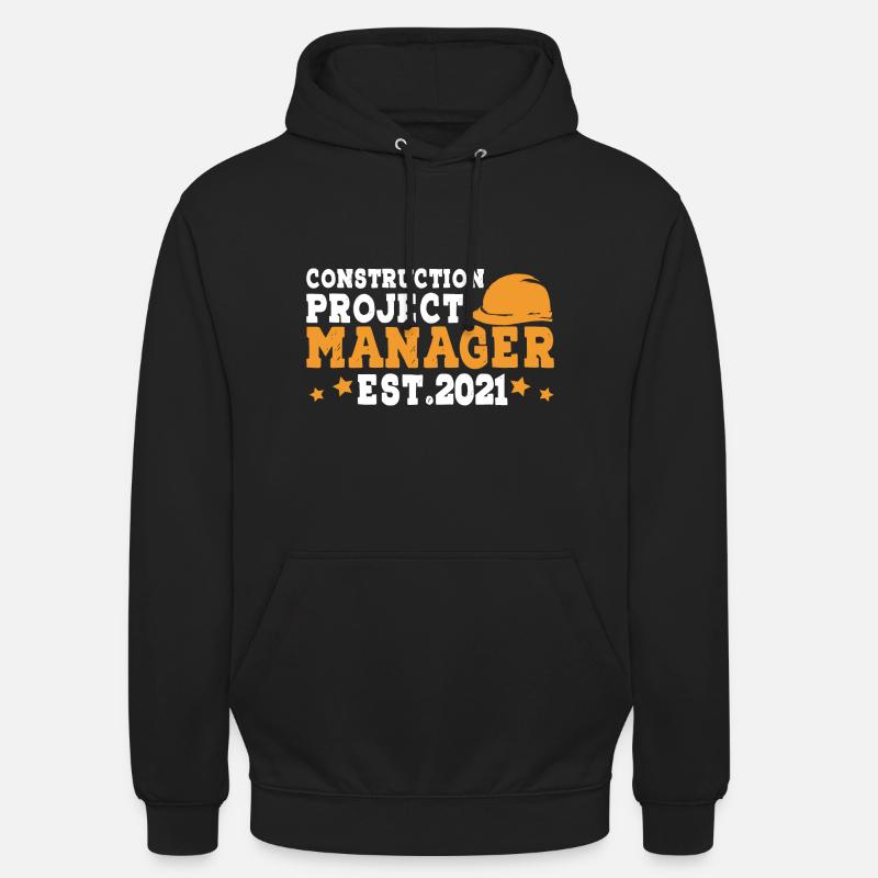 Chef de projet de construction - Sweat-shirt à capuche unisexe - noir
