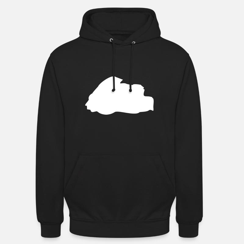 Drapeau de carte du Bhoutan - Sweat-shirt à capuche unisexe - noir