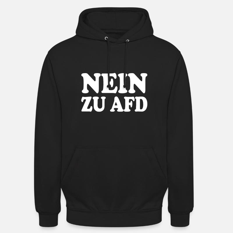 Non à afd - Sweat-shirt à capuche unisexe - noir
