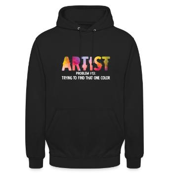 Maler Zeichner für Künstler - Unisex Hoodie - Schwarz - Vorne - Alina (178cm) & Michal (187cm)
