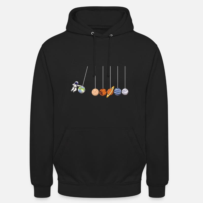 Physiciens Planète Pendule - Sweat-shirt à capuche unisexe - noir
