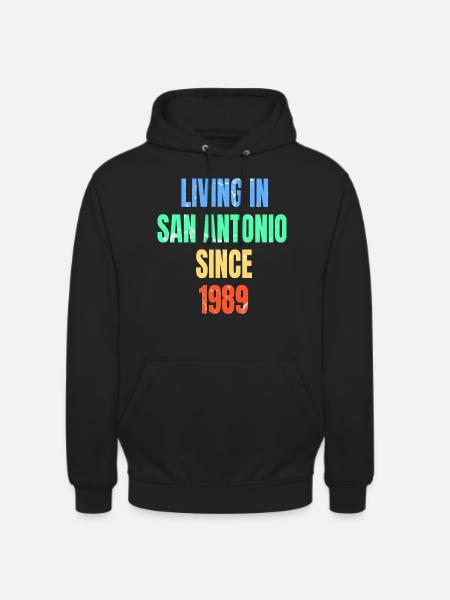 Retro Vintage bor i San Antonio siden 1989 - Hættetrøje unisex - sort
