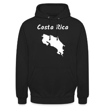 Costa Rica Mittelamerika Urlaub - Unisex Hoodie - Schwarz - Vorne - Alina (178cm) & Michal (187cm)