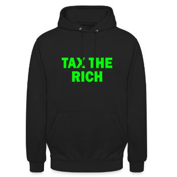 Tax the rich - Unisex Hoodie - Schwarz - Vorne - Alina (178cm) & Michal (187cm)