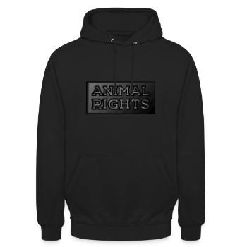 DROITS DES ANIMAUX VEGAN - Sweat-shirt à capuche unisexe - noir - Devant - Alina (178cm) & Michal (187cm)