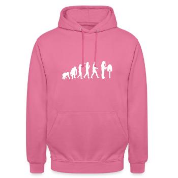 Evolution Imker Geschenk Shirt - Unisex Hoodie - Pink - Vorne - Alina (178cm) & Michal (187cm)