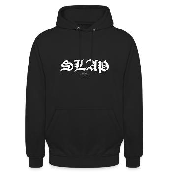 OSLAP -SLAP - Unisex Hoodie - Schwarz - Vorne - Alina (178cm) & Michal (187cm)