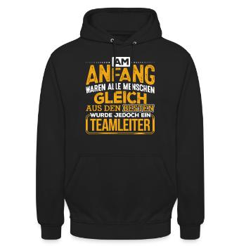 TEAMLEITER - Der Beste - Unisex Hoodie - Schwarz - Vorne - Alina (178cm) & Michal (187cm)